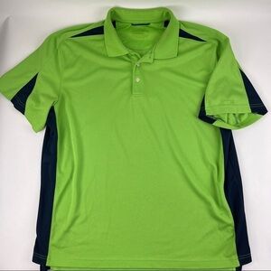 Chaps Golf Polo Mens XL Green Black